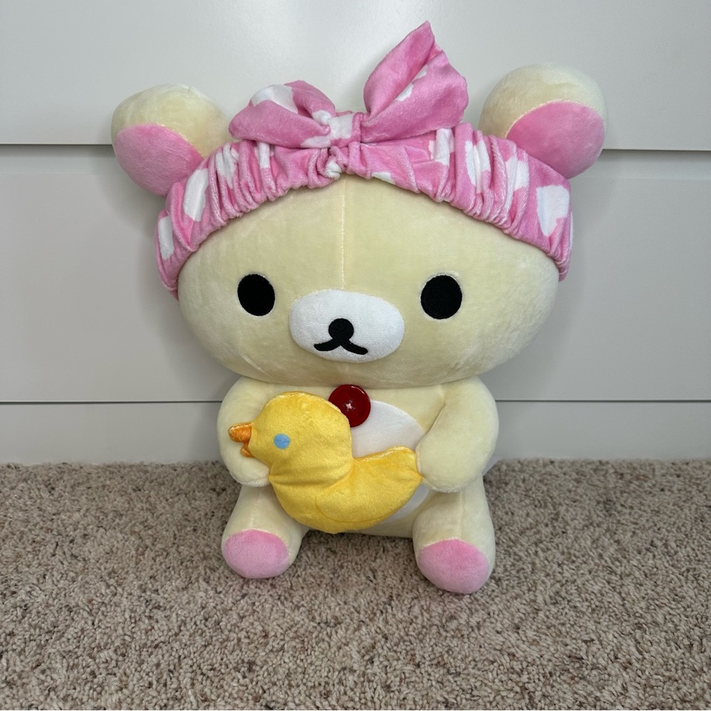 Rilakkuma Bathtime Korilakkuma with duck plush